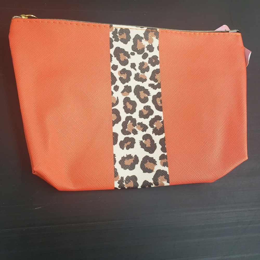 Orange fun cosmetic case NWT